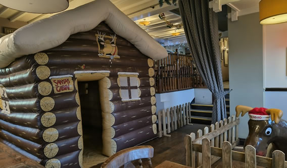 Christmas party entertainment hire in Wales with rodeo reindeer