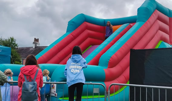 Inflatable slide hire in Carmarthen for school fete
