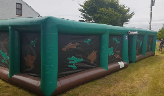 Inflatable Nerf arena hire in Carmarthen for kids’ birthday party