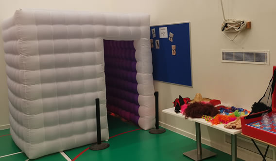 Wedding photo booth hire in Wales with props