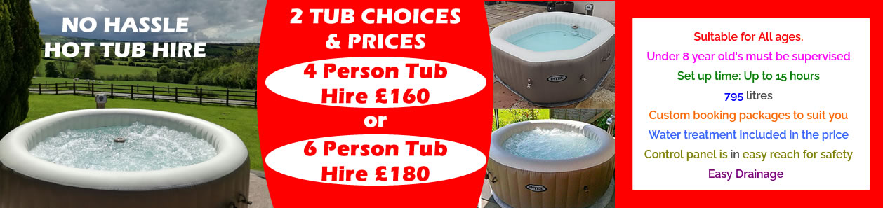 Hot tub hire wales Prices