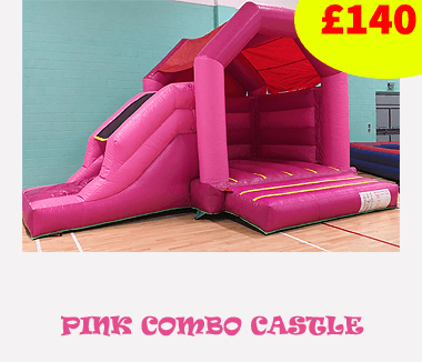 pink combo slide Bouncy Castle Hire carmarthen