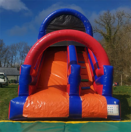 inflatable coloured slide