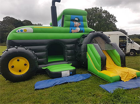 inflatable tractorbouncycastle wales