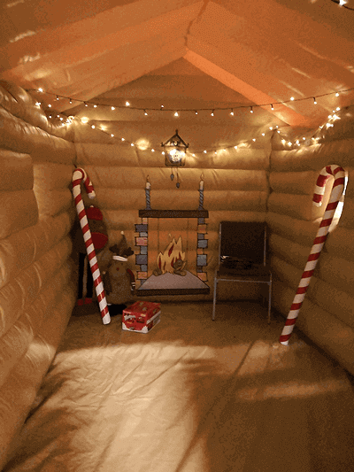 santas grotto hire inside