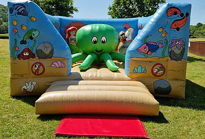 underwater bouncy castle hire